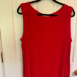 Vikki Vi Red Sleeveless Top Size 1X